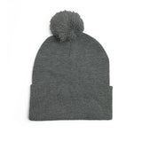YMYOL Embroidered Knit Pom-Pom Beanie