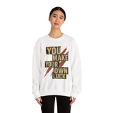 YMYOL Bold Type Crewneck – “You Make Your Own Luck”