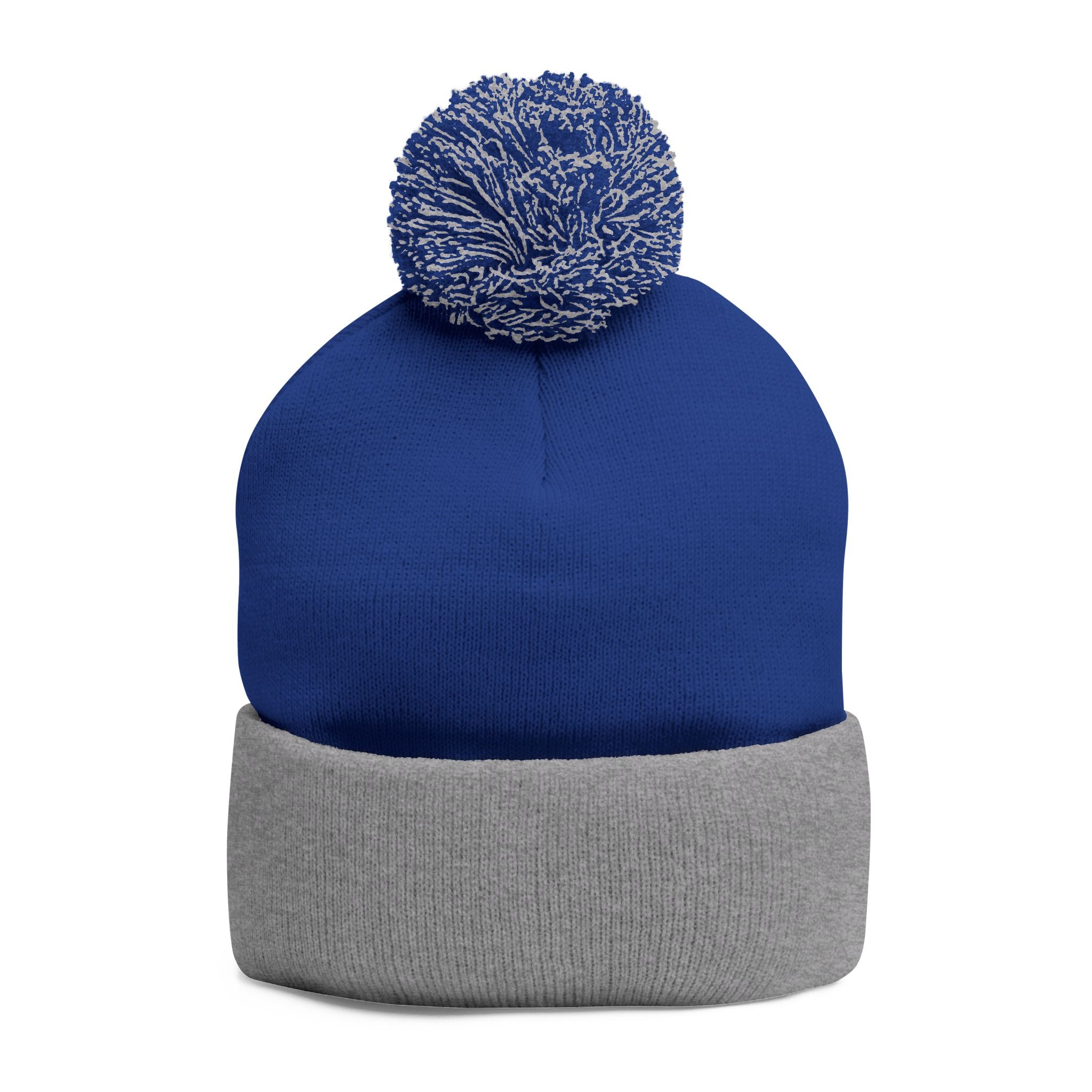 YMYOL Embroidered Knit Pom-Pom Beanie