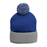 YMYOL Embroidered Knit Pom-Pom Beanie
