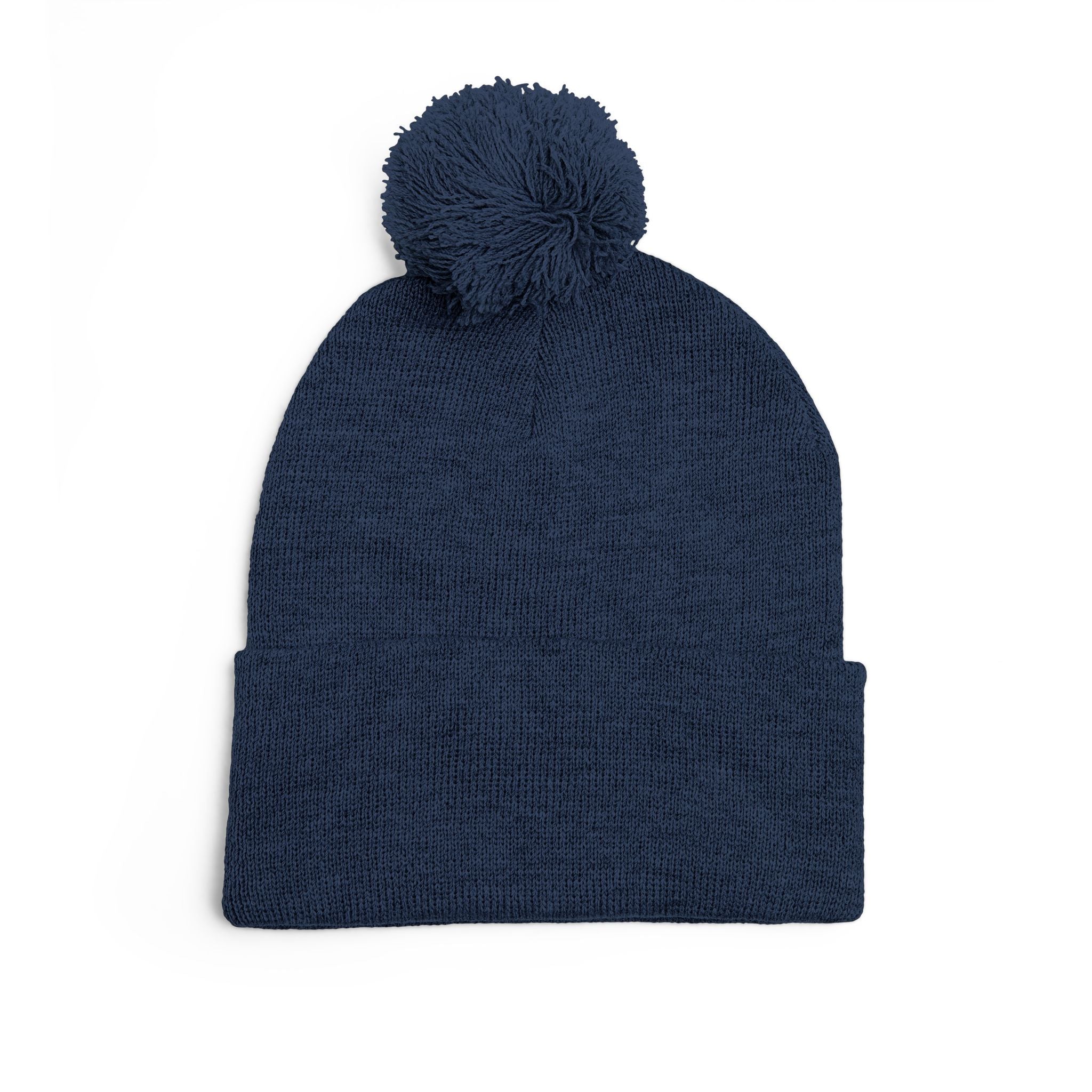 YMYOL Embroidered Knit Pom-Pom Beanie