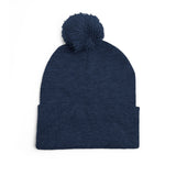 YMYOL Embroidered Knit Pom-Pom Beanie