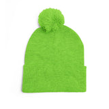 YMYOL Embroidered Knit Pom-Pom Beanie