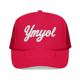 Ymyol Script Trucker Hat — Embroidered Retro Foam Cap