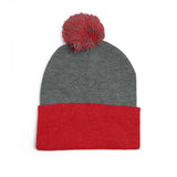 YMYOL Embroidered Knit Pom-Pom Beanie