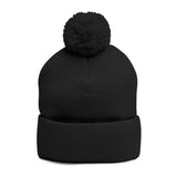 YMYOL Embroidered Knit Pom-Pom Beanie