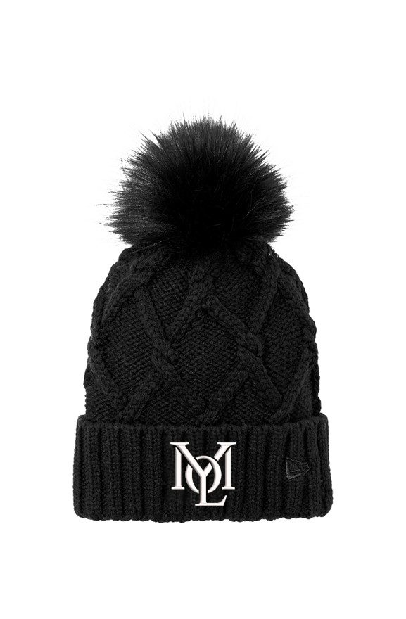 YMYOL Faux Fur Pom Beanie