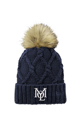 YMYOL Faux Fur Pom Beanie