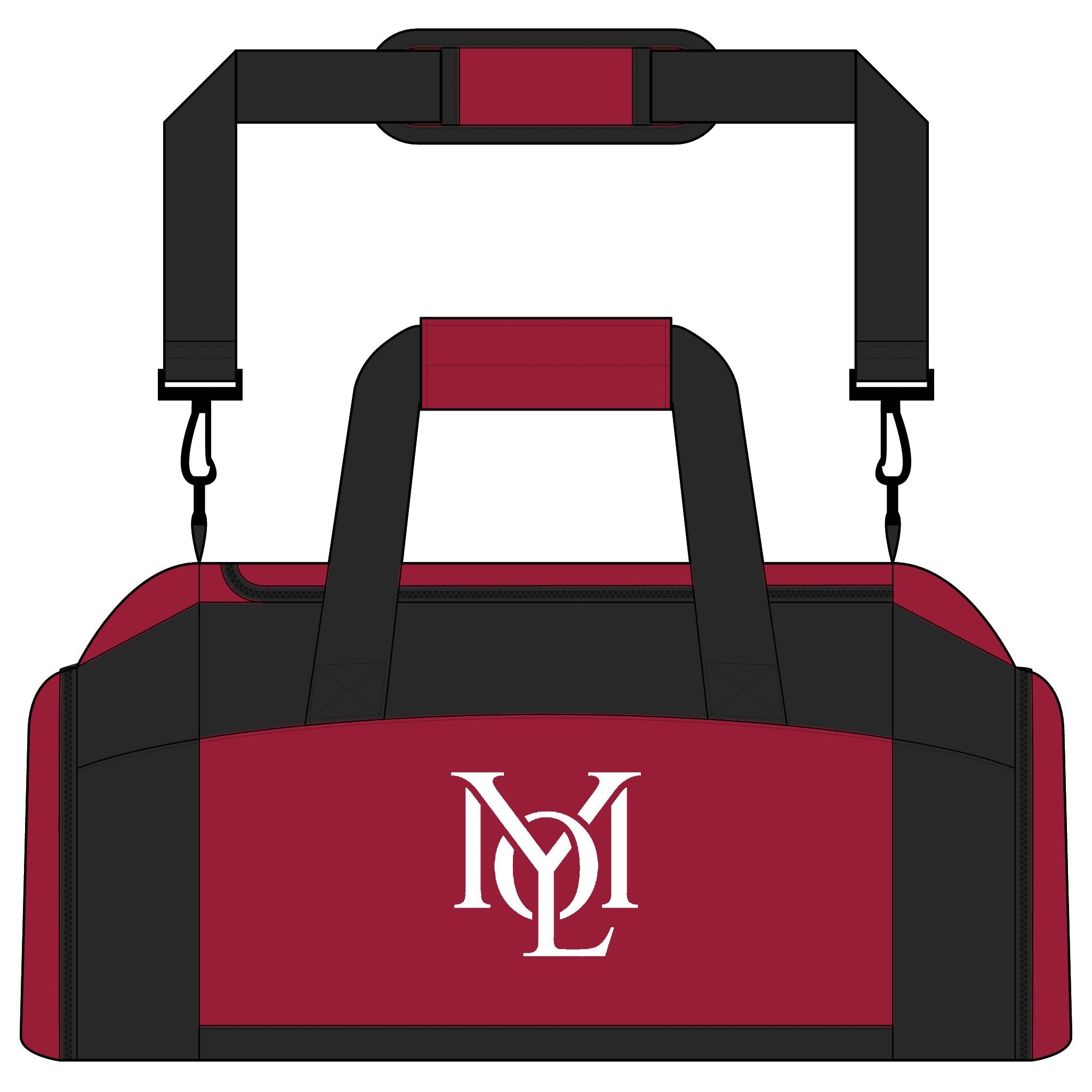 YMYOL Core Monogram Duffel – Classic Athletic Travel & Workout Carryall