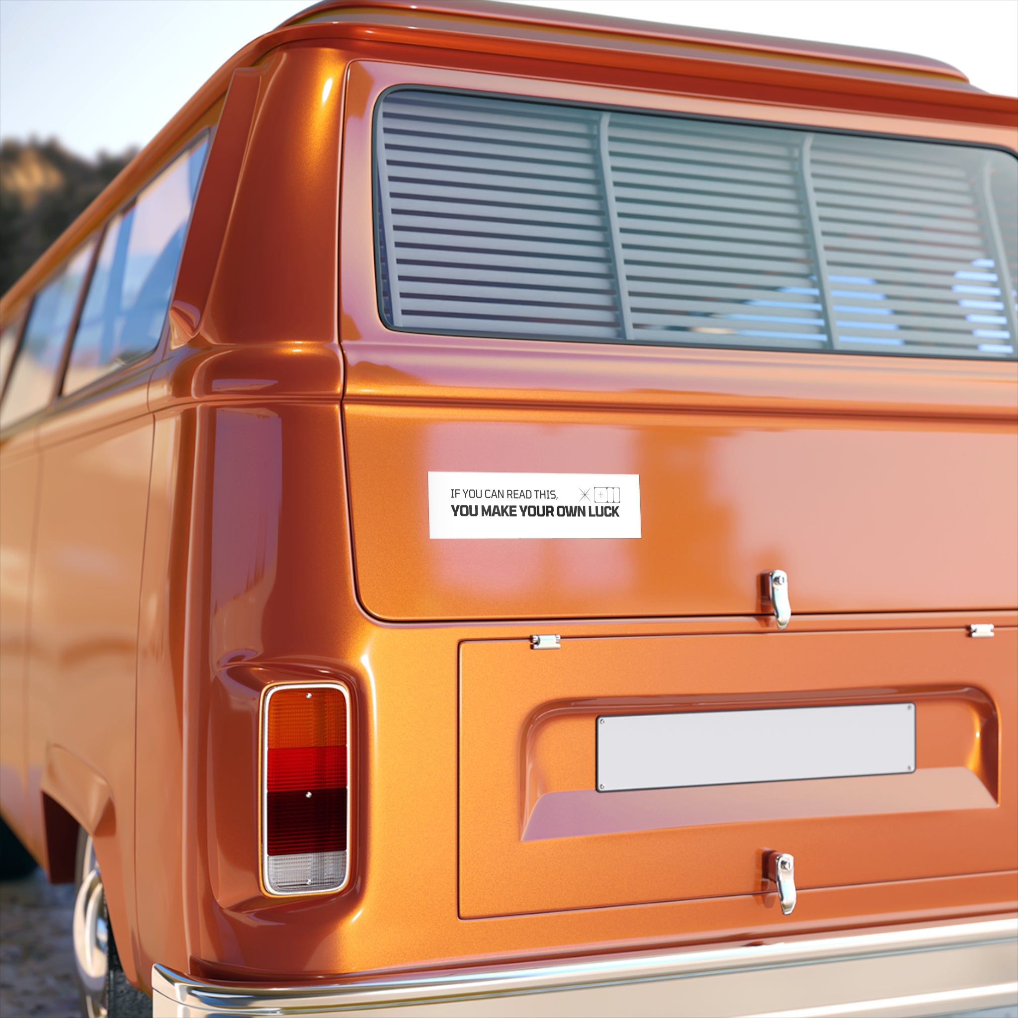 You Make Your Own Luck Bumper Sticker, Motivational Car Decal, Inspirational Quote Sticker, Unique Gift for Road Trips
