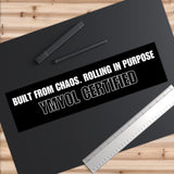 Motivational Bumper Stickers - Built from Chaos & Rolling in Purpose, Car Decor, Road Trip Accessories, Gift for Adventure Lovers, [...]