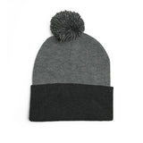 YMYOL Embroidered Knit Pom-Pom Beanie