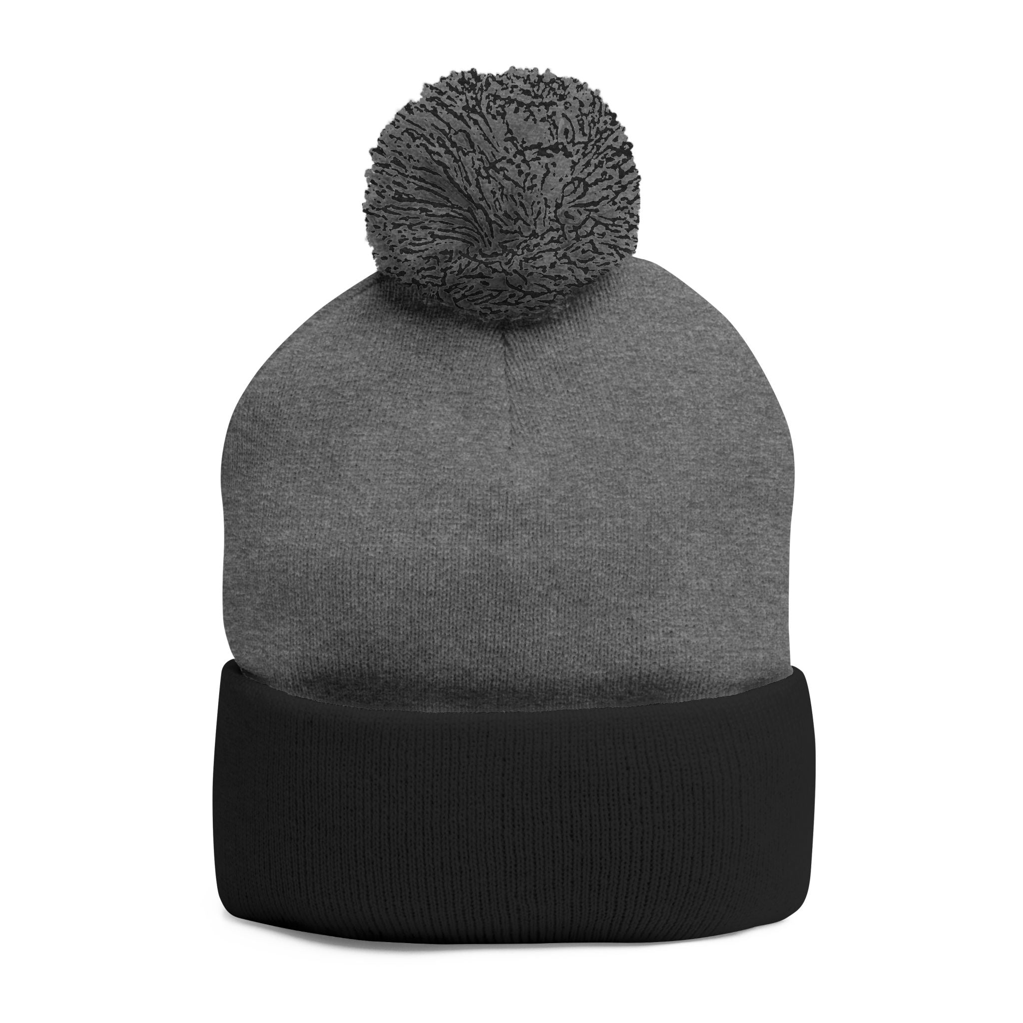 YMYOL Embroidered Knit Pom-Pom Beanie