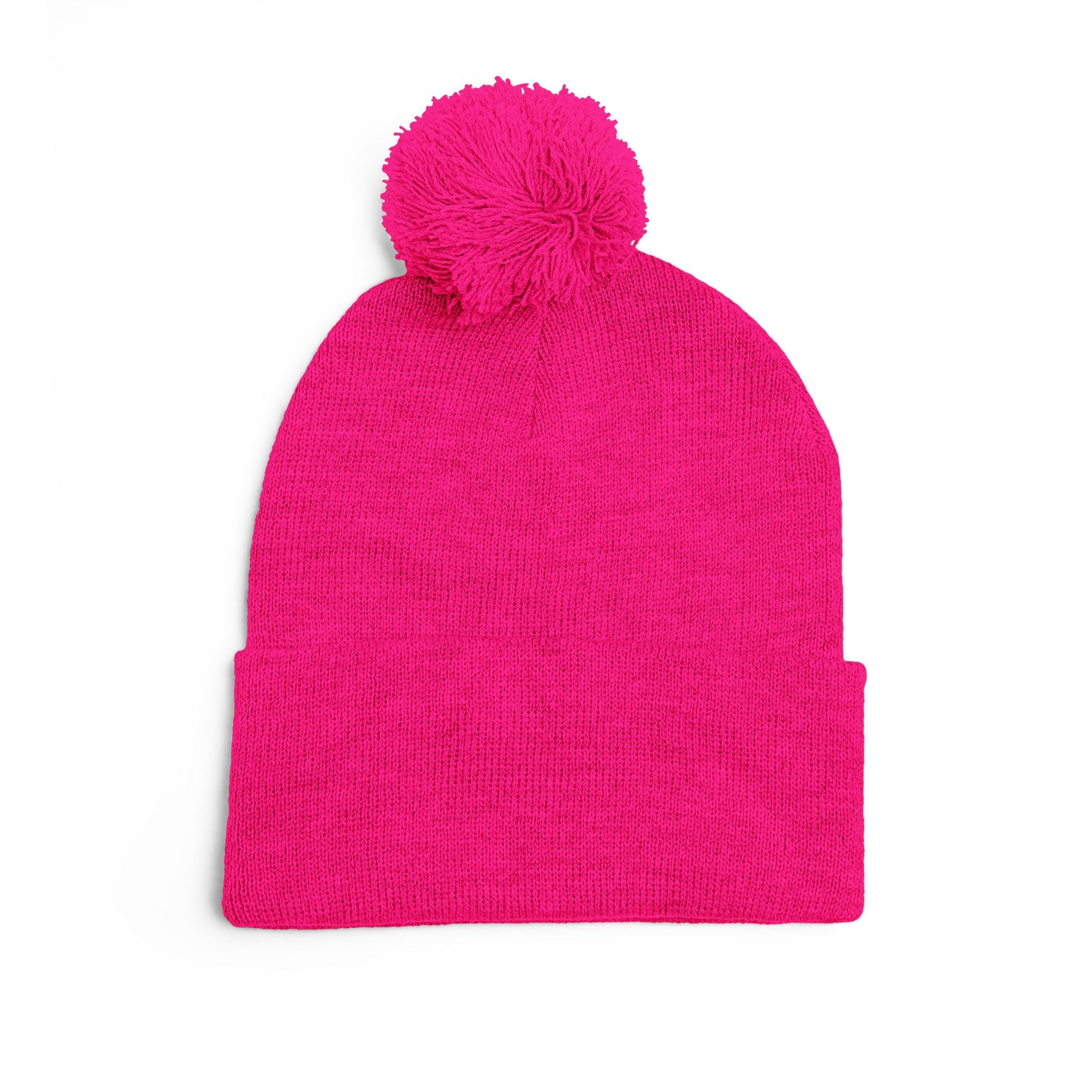 YMYOL Embroidered Knit Pom-Pom Beanie